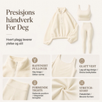 🔥 50% RABATT | 3-delt damesett – half-zip genser, topp & leggings