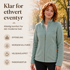 ❄️ 50% RABATT | Varm fleecejakke til dame – myk ståkrage & hel glidelås