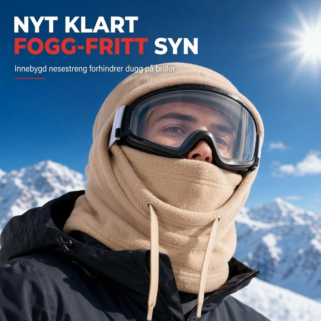 ❄️ 50% RABATT | Varm fleece-balaklava – vindtett ansiktsmaske med justerbar passform