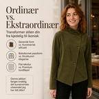 Avslappet corduroy jakke i asymmetrisk snitt for kvinner