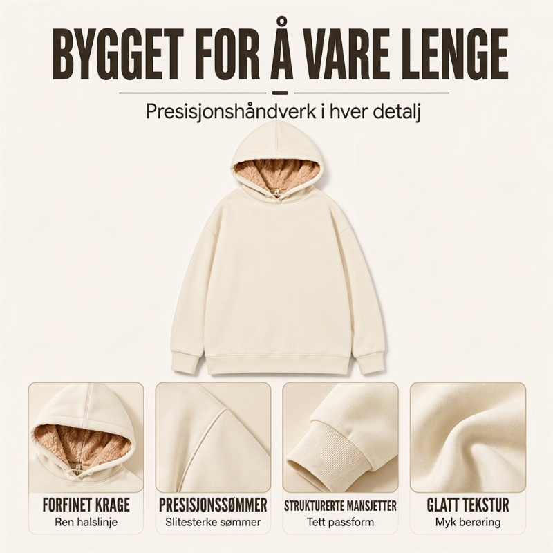 Tykkere herrehettegenser med sherpa-fôr