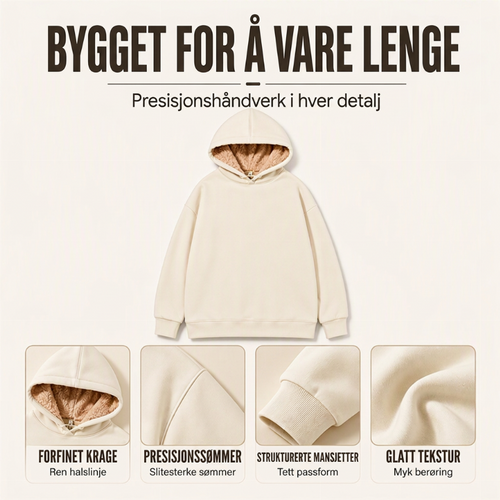 Tykkere herrehettegenser med sherpa-fôr