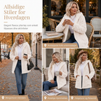 🔥 50% RABATT 🔥 Uformell Kosedress for Kvinner – Ensfarget Design & Myk Pels – Komfortabel, Varm & Allsidig for Høst & Vinter 🧸✨