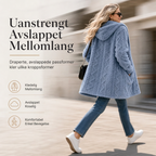 🔥 50% RABATT 🔥 Uformell Kosedress for Kvinner – Ensfarget Design & Myk Pels – Komfortabel, Varm & Allsidig for Høst & Vinter 🧸✨