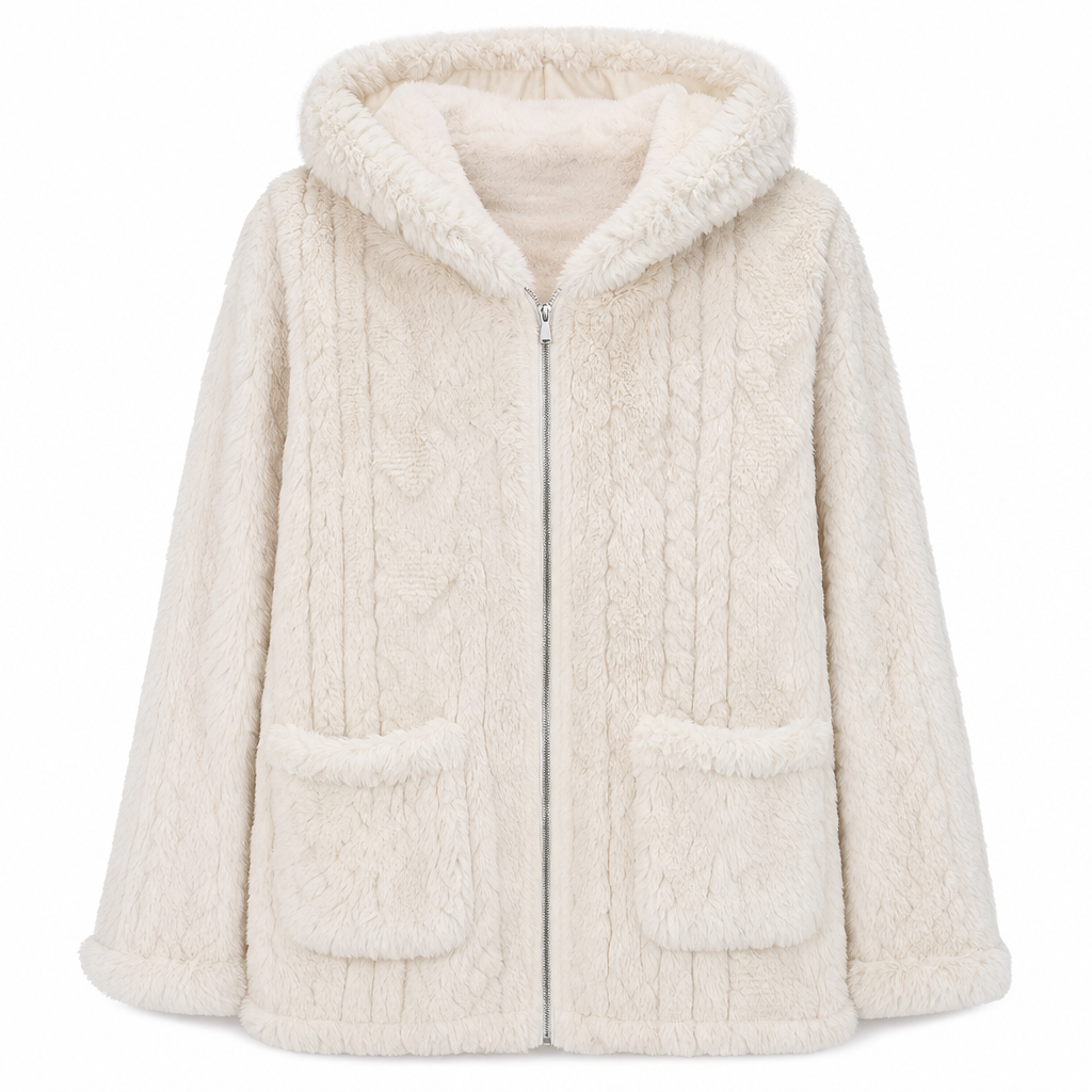 🔥 50% RABATT 🔥 Uformell Kosedress for Kvinner – Ensfarget Design & Myk Pels – Komfortabel, Varm & Allsidig for Høst & Vinter 🧸✨