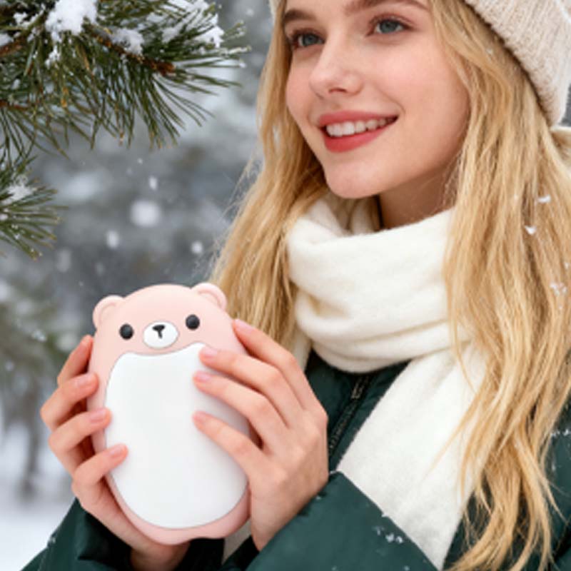 🔥 50% RABATT NU! 🐻 2-pack söta björnformade uppladdningsbara magnetiska handvärmare – 3 värmenivåer, USB-laddning & trygg värme – perfekt för kalla vinterdagar ✨