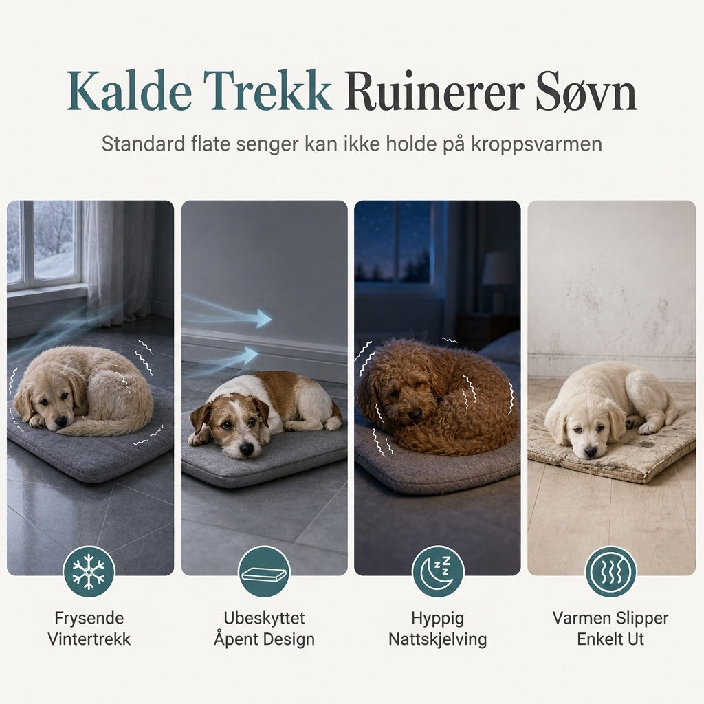 🐾 50% RABATT | Varm kjæledyrhule med myk plysj – sovepose for katt & liten hund