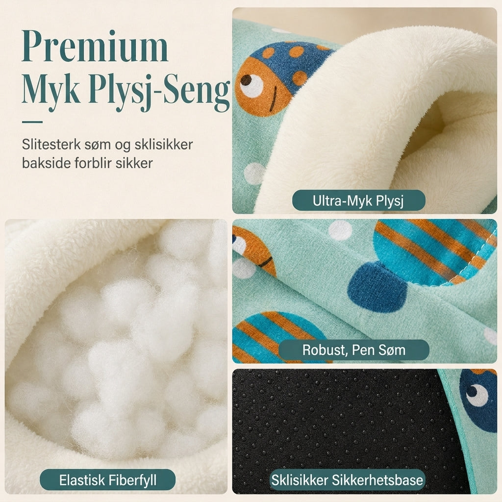 🐾 50% RABATT | Varm kjæledyrhule med myk plysj – sovepose for katt & liten hund