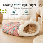 🐾 50% RABATT | Varm kjæledyrhule med myk plysj – sovepose for katt & liten hund
