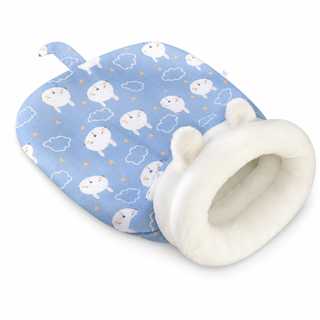🐾 50% RABATT | Varm kjæledyrhule med myk plysj – sovepose for katt & liten hund