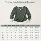 🍂 50% RABATT – Lagdelt Strikkegenser for Kvinner | V-hals, Ribbestrikk & Elegant Lag-på-lag-look