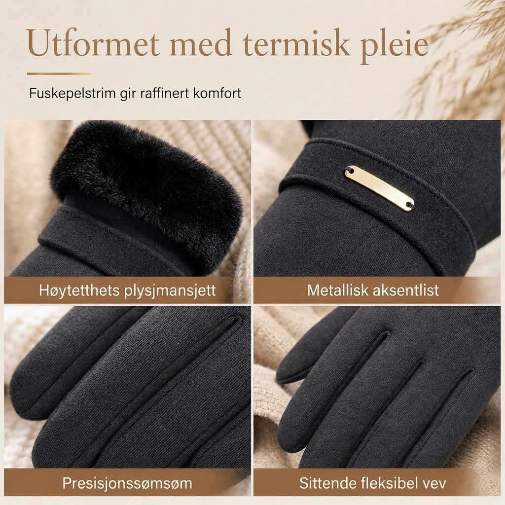 🔥🧤 50% RABATT – Varme Vinterhansker med Touchskjerm for Damer | Vindtette Hansker for Sykling og Kjøring