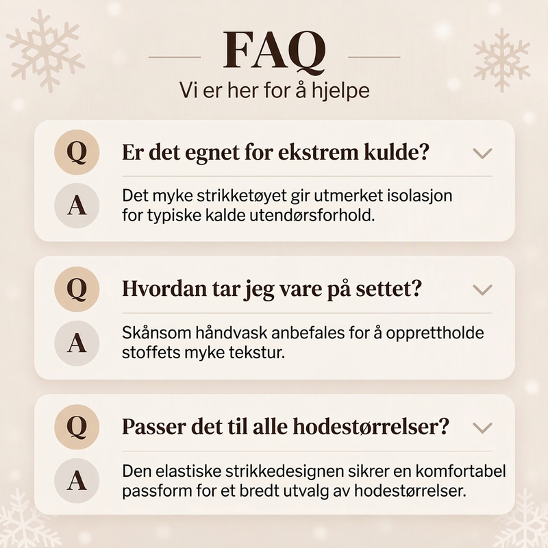 ❄️ 50% RABATT – Varmt strikket lue- og skjerfsett for kvinner | Myk heldekkende vinterbeskyttelse
