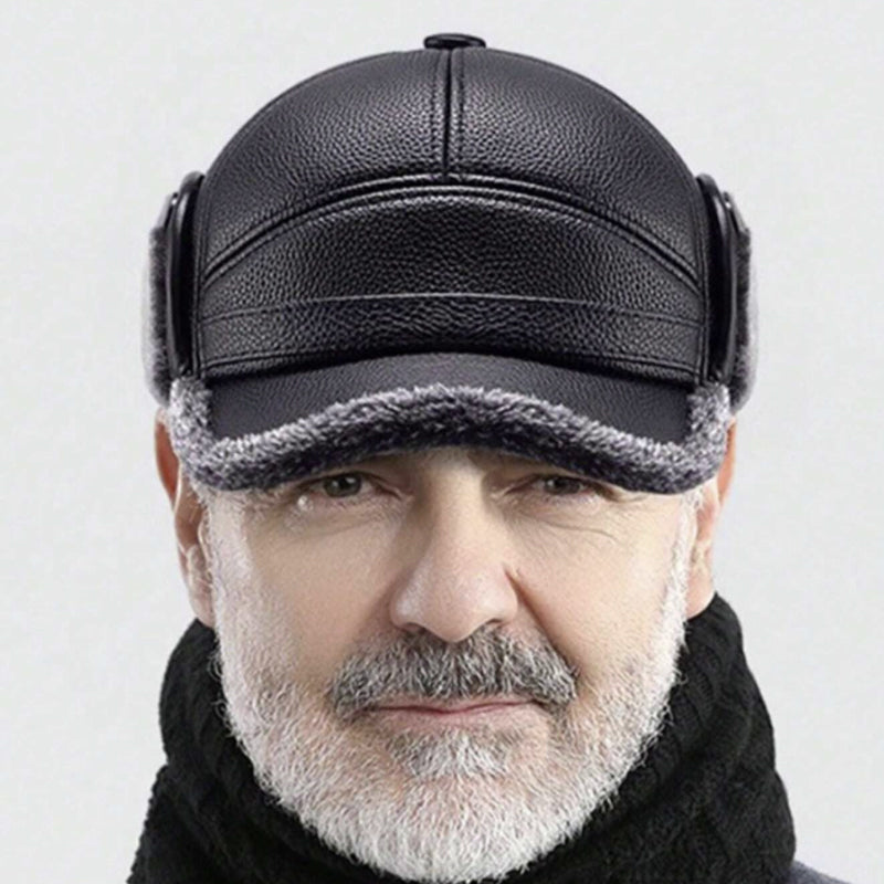 🧢 50 % RABATT 🐑 Herre vintercaps med øreklaffer – varm fleecefôret caps med vindtett design