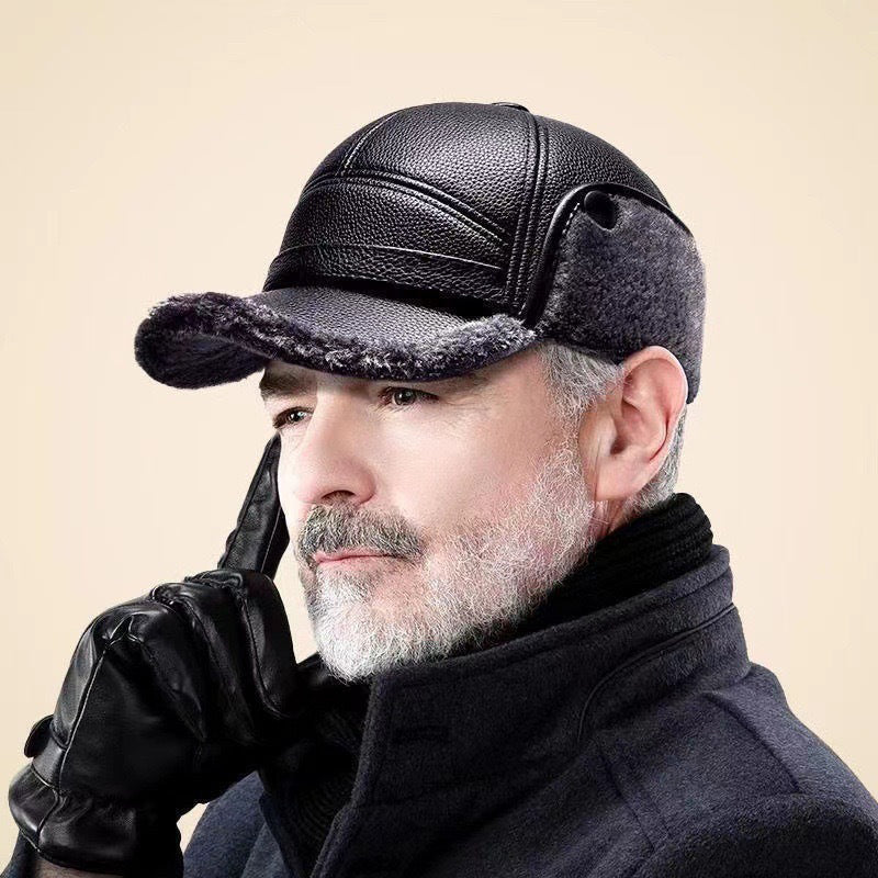 🧢 50 % RABATT 🐑 Herre vintercaps med øreklaffer – varm fleecefôret caps med vindtett design