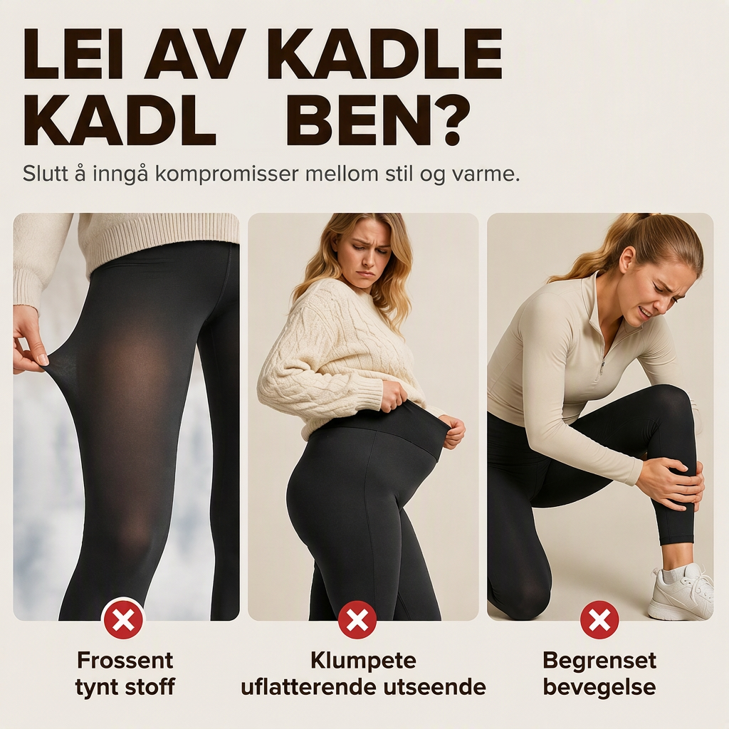 🔥 50 % RABATT ❄️ Termiske leggings med høy midje for kvinner – varmende, formende & elastiske