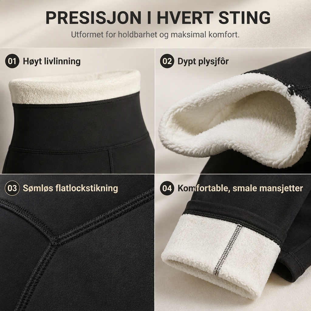 🔥 50 % RABATT ❄️ Termiske leggings med høy midje for kvinner – varmende, formende & elastiske