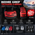 🚗 🔥 50% RABATT | Sklisikkert pedalsett til bil – sporty design & bedre grep
